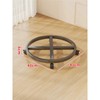 Round Iron Plant Caddy with Locking 360° Wheels, Mobile Flower
