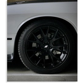 Reflective Concepts Hash Rhombus Center Cap Overlay Decals- 2017-2023 Charger and Challenger - (Color: Reflective Light Silver)