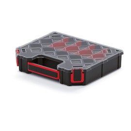 Assortment Box Small Parts Storage Box with Functional Dividers Ergonomic Handle Transparent Lid 284 x 243 x 60 mm