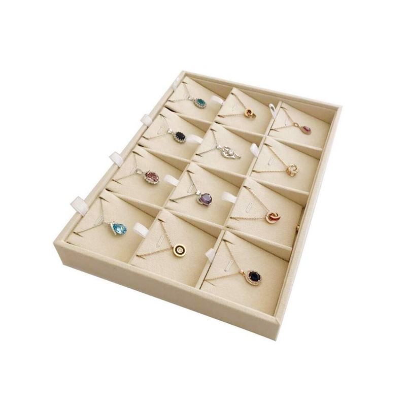 Svea Display Premium Grade Beige Velvet Jewelry Organization Tray for