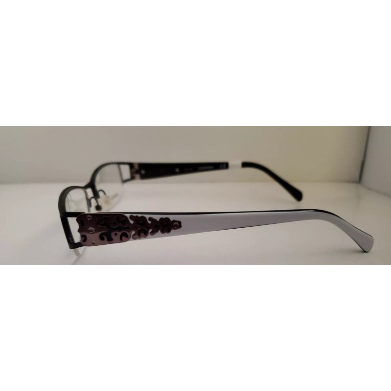 COVERGIRL Womens Covergirl Eyeglasses CG0394-01 Black White Rectangle Half Rim