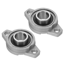 PATIKIL Pillow Block Bearing 5/8" / 17mm Bore, 2 Pcs Zinc Alloy Steel Mounted Flange Pillow Block Self Alignment Insert Bearings Bore Ball Housing for Machinery Power Agriculture