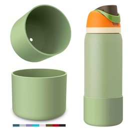 Silicone Boot for Owala Water Bottle 32 oz, 2PCS Anti-Slip Protective Sleeve for FreeSip/Twist/Flip Water Bottles, BPA Free, Dishwasher Safe, Bottom Bumper Cover Cup Accessories