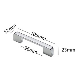 TOP-VIGOR Kitchen Cabinet Door Handle Polished Drawer Pull Handle T Bar Furniture Cupboard Handles Hole Center 96mm