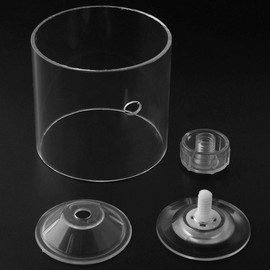 DGZZI Acrylic Aquarium Fish Tank Adjustable Circle Ring Feeder - Floating Food Dish Protection Cover Tray