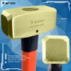 WEDO Brass Sledge Hammer 3 lb, Club Hammer with Fiberglass
