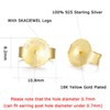SKAIJEWEL RY Stud Earrings Flat Clasp 925 Silver Nickel Free