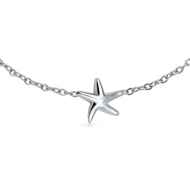 925 Sterling Silver Starfish Bracelet 7in