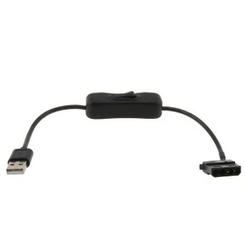 DGZZI 2pcs USB to 4-Pin Molex Fan Power Cable Computer Case Adapter Cord with Switch 12V to 5V Fan Adapter Cable