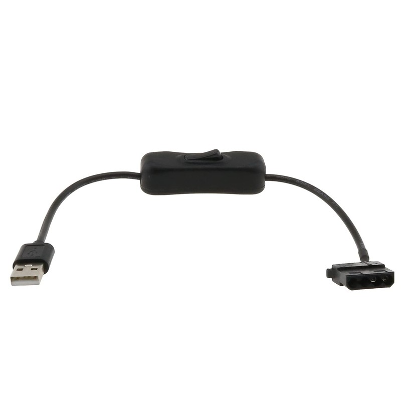 DGZZI 2pcs USB to 4-Pin Molex Fan Power Cable Computer