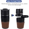 AIMALL Multifunctional Car Cup Holder Storage Box, 360° Rotating Phone,