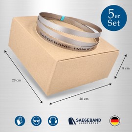Pack of 5 Premium M42 HSS Bi-Metal Saw Bands, 1435 x 13 x 0.65 mm with 10/14 TPZ, Bandsaw Blade, Saw Blade for Metal, Steel, Aluminium, Non-ferrous Metals Light Metal Alloys