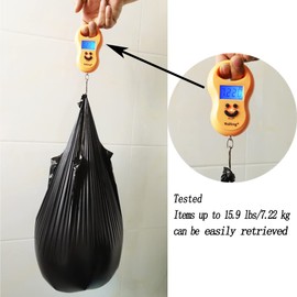 BAIYEUSO 100 Count 4 Gallon Small Black Trash Bags, Durable PE Material, Handles, Breakpoints, 46x60cm