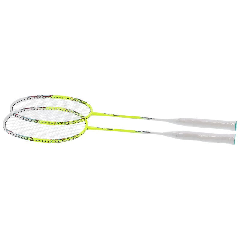 2 Player Badminton Racquets Set Lightweight Carbon Composite Double Rackets