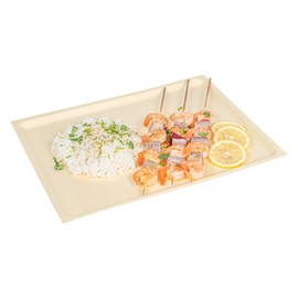 Restaurantware - Taipei 14.6 x 10.6 Inch Serving Plates, 50 Disposable Party Plates - Compostable, Greaseproof, Poplar Wood Plates, Heavy-Duty, For Parties, Weddings, Campings, Picnics, And More