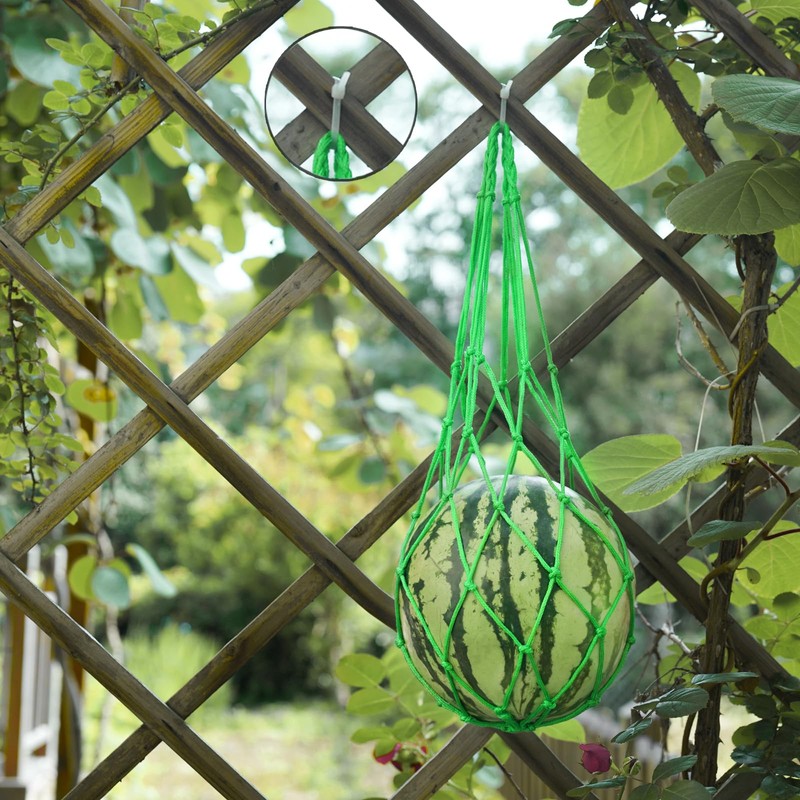 Rerialsaera 10Pack Melon Hammock Watermelon Nets with 20 Cable Zip