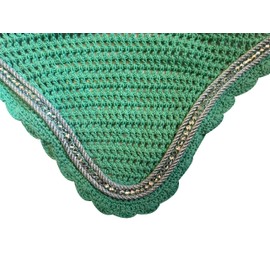 TGW RIDING Horse Ear Bonnet/Net/Hat/Horse Hood/Mask Horse Veil Horse Ear Bonnet (Full, Apple Green)