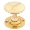 From the Anvil Polished Brass Oval Mortice/Rim Knob Set