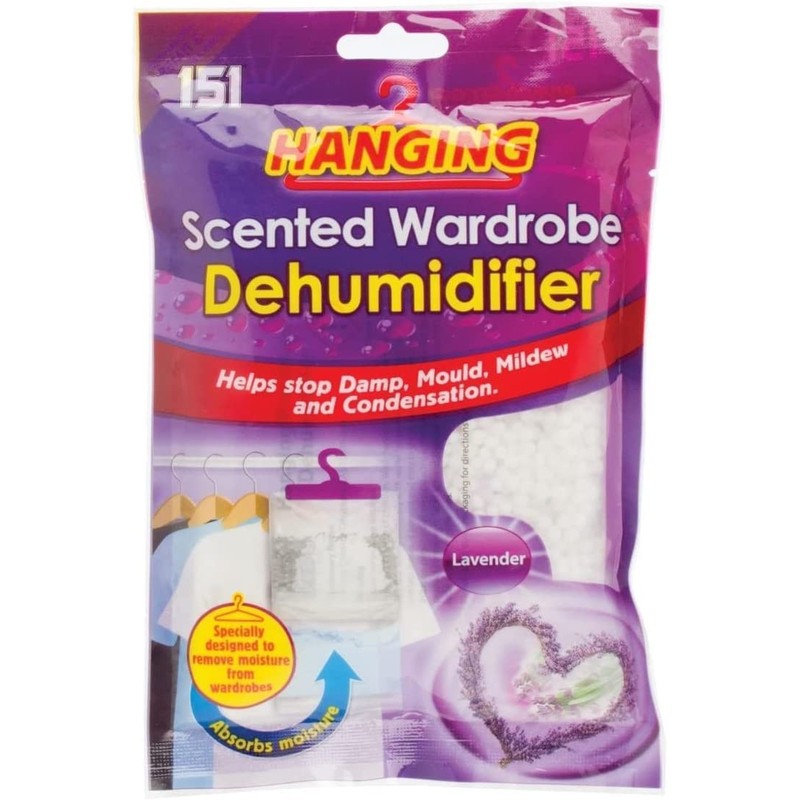 Scented Hanging Wardrobe Dehumidifier Damp Mould Condensation Control Set of