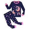 Codkkre Girls' Unicorn Children's Pyjamas Cotton Long Sleeve Winter Pyjamas