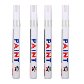 WHITE, WH4x Pieces Tyre Pen, Tyre Marker Car, Motorcycle, Bicycle Tyre, Tyre Marker, Pen Tyre, Pen Marker, Pen Labelling, Water Resistant, Weatherproof -101934- INION®