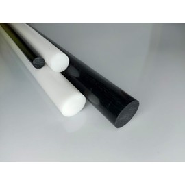 Round Pole Polyoxymethylene Polyoxymethylene Plastic Diameter 25 mm Length 500 mm Natural White