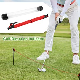 Golf Sticks Alignment Rods,Golf Alignment Stick with Rope - Improve Accuracy Direction Puller Indicator Accessories Equipment for Outdoors Swing Practice Golfers Sports