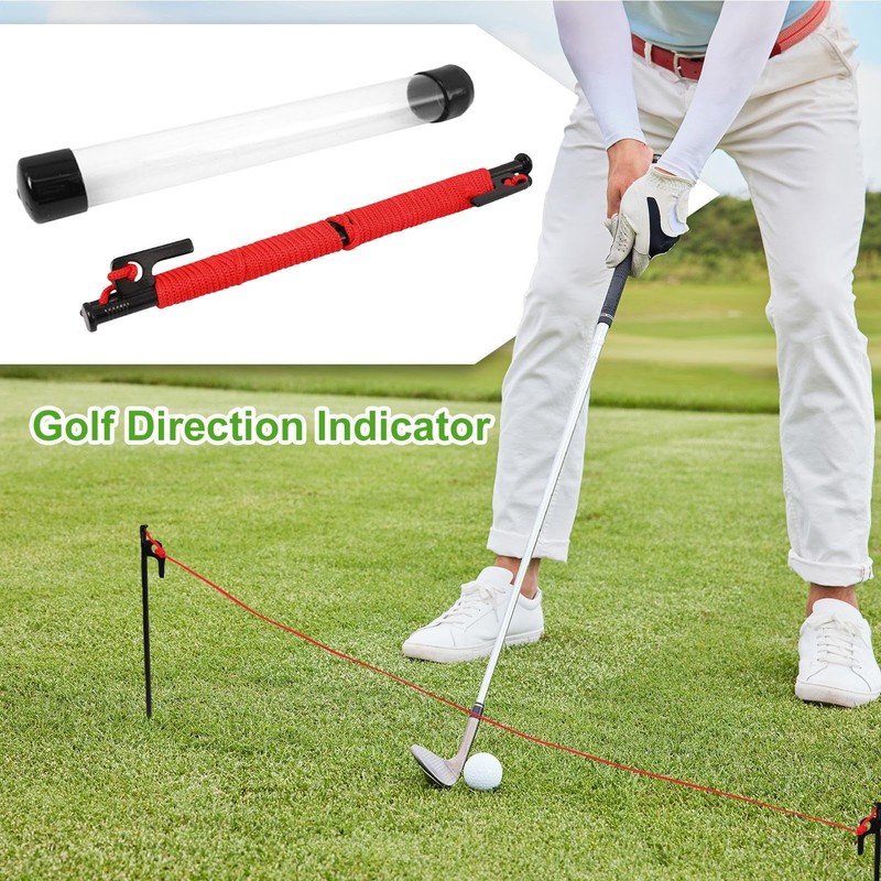Golf Sticks Alignment Rods,Golf Alignment Stick with Rope - Improve