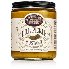 Brownwood Farms Flavored Mustard, Made in Small Batches, Sweet, Hot, Creamy and Delicious, From the Great Lakes Region (Dill Pickle, 10 Ounce)
