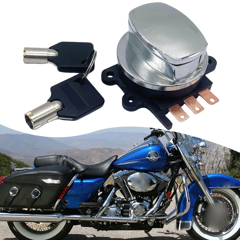 Ignition Switch Lock with 2*Keys Compatible with Harley-Davidson Road King