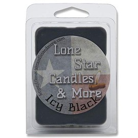 Icy Black, Lone Star Candles & More's Premium Hand Poured Strongly Scented Wax Melts, An Earthy Masculine Blend, Cologne Scent, 6 Wax Cubes, USA Made in Texas, 1-Pack