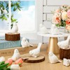 Nuenen 8 Pcs Mini White Ceramic Bird Decor Ceramic White