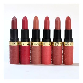 Set 6 Labiales Mate Marrón Rojo Larga Duración W