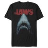 Jaws Men's Poster Basic Solid Tee, Black, Large