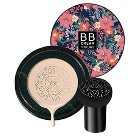 Moisturizing BB Cream Foundation | BB Cream Mushroom Air Cushion,with Mushroom Makeup Sponges for Friends Family Women Girls