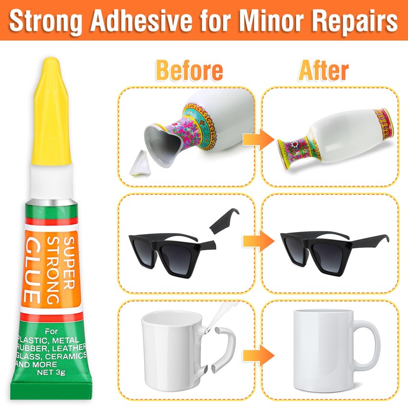 3g X 24 Pack Super Glue Clear for All Purpose,