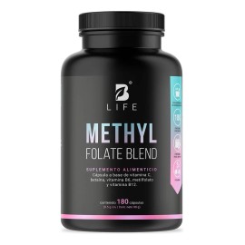 Metil Folato De 180 Caps Betaína. Methyl Folate Blend B Life Sabor Sin sabor