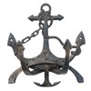 MyGift Brown Heavy Duty Cast Iron Outdoor Garden Hose Hanger