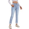 Alaster Queen Women's Classic Simple Jeans Women's Mid Rise Boyfriend