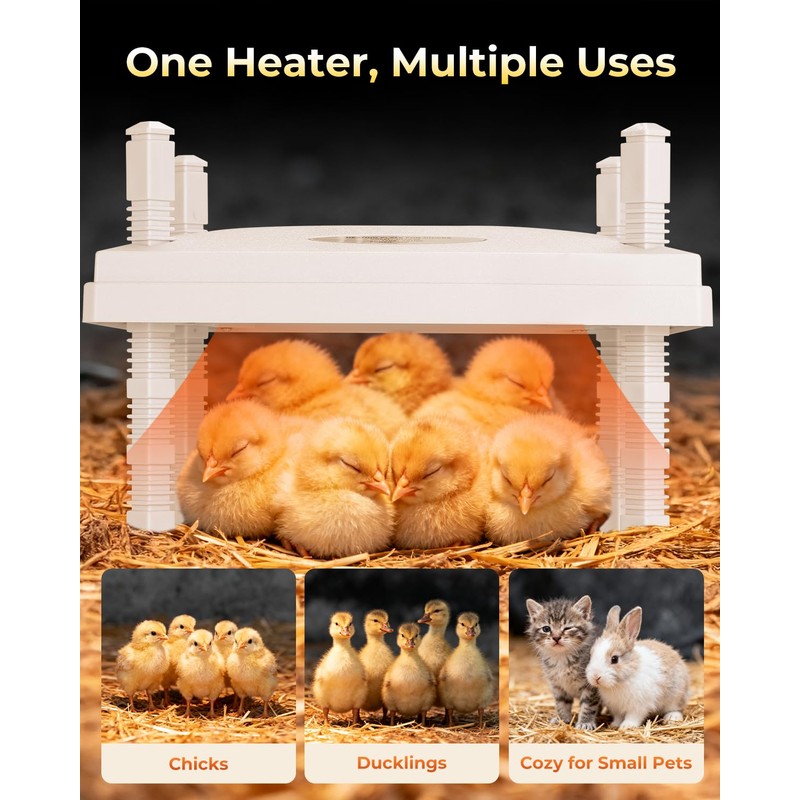Fiderix 12"x12" Chick Heat Plate | Adjustable Height Angle |