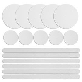 BIGTEETH Anti Slip Shower Stickers Bathtub Non Slip Stickers 16pcs Shower Floor Non Slip Stickers Round and Long Type