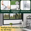 Flehomo Window Vent Kit for 3" and 4" Diameter Hose,