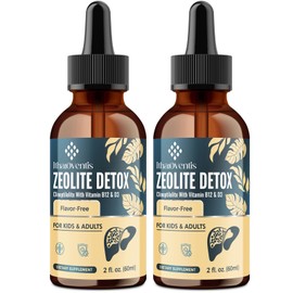 Zeolite Detox for Kids Liquid Drops- Clinoptilolite Zeolite with Pure Vitamins B12 & D3, 4 Fl Oz