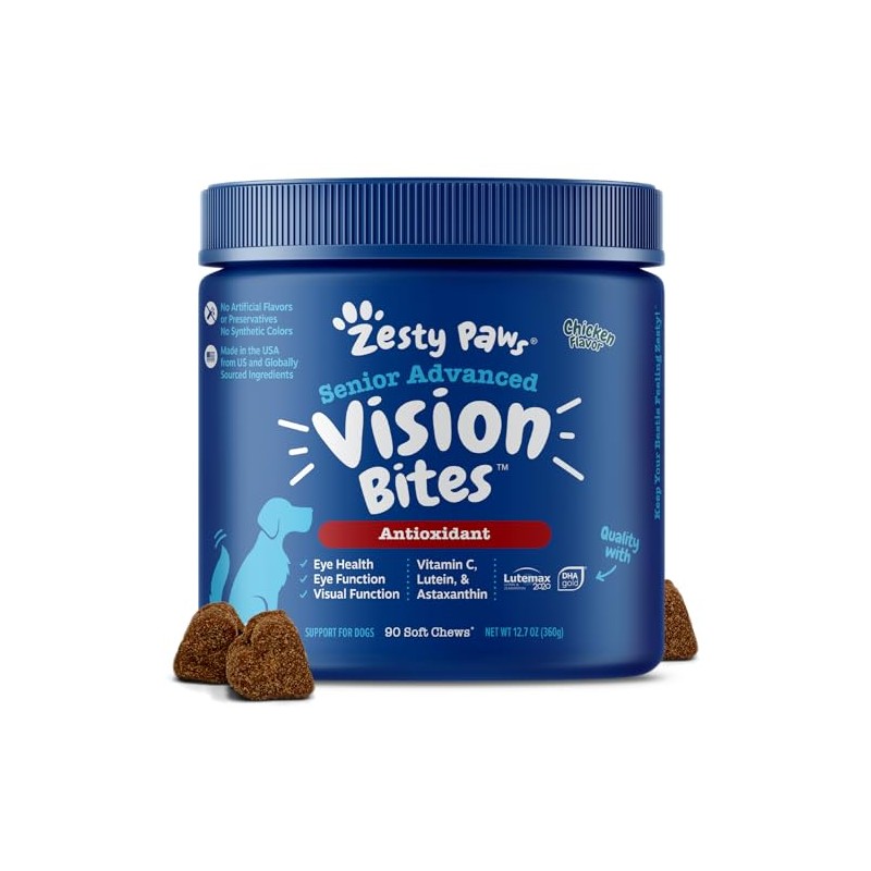 Zesty Paws Eye Supplement for Dogs - Vision Support with