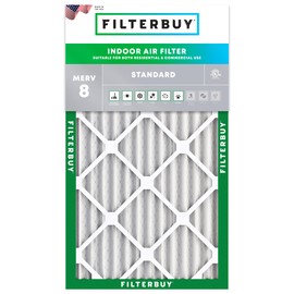 Filterbuy 10x18x2 Air Filter MERV 8 Dust Defense (1-Pack), Pleated HVAC AC Furnace Air Filters Replacement (Actual Size: 10.00 x 18.00 x 1.75 Inches)
