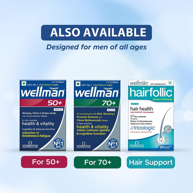  Wellman Multivitamin Tablets 30 Tablets