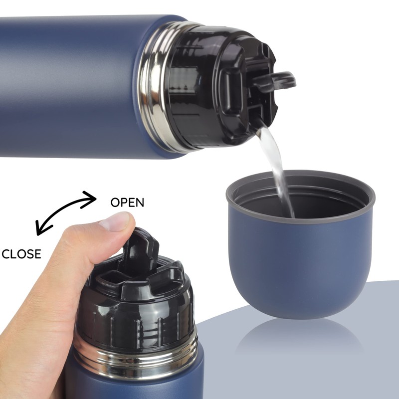 Milu Thermos Flask, Thermos Jug, 1 L, 750 ml, 500
