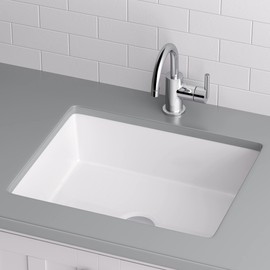 Miseno MNO1713RU 20" X 16" Rectangular Undermount Bathroom Sink with Rear Overflow - Bright White