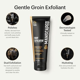 MANSCAPED- ® Crop Exfoliator® Exfoliante suave para las ingles para calmar y aclarar la piel, vegano, sin crueldad animal (3