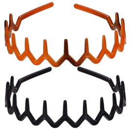 appuivbt Women Girls Plastic Wavy Toothed Headband Anti-Slip Comb Tooth Hair Hoop Ladies DIY Crown Headwear Accessories